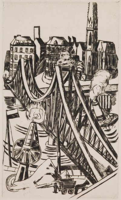 Große Brücke ("Eiserner Steg" in Frankfurt am Main) von Max Beckmann