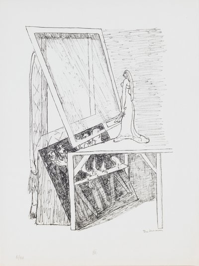 Zauberspiegel, Platte 13 aus dem Portfolio „Tag und Traum“ von Max Beckmann