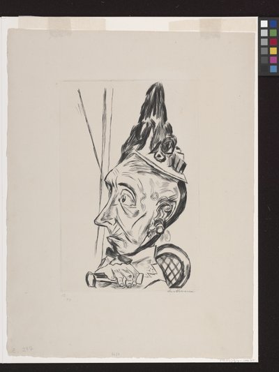 Alte Frau mit Haube von Max Beckmann