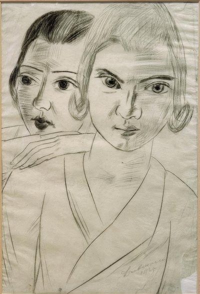 Pizchen und Quappi – Doppelporträt Marie-Louise von Motesiczky und Mathilde von Kaulbach von Max Beckmann