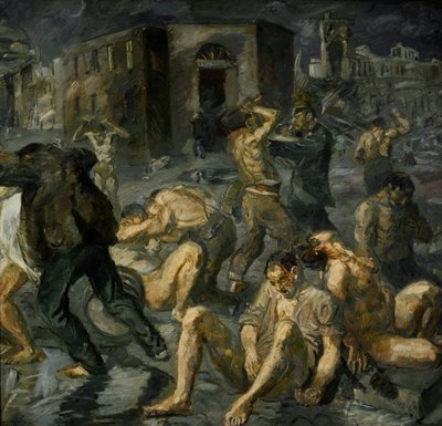 Szene aus der Zerstörung von Messina von Max Beckmann