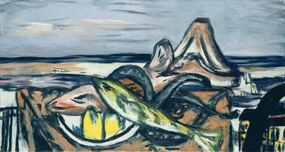 Stillleben mit Fisch von Max Beckmann