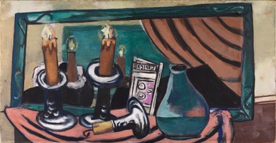 Stilleben mit gestürzter Kerze von Max Beckmann