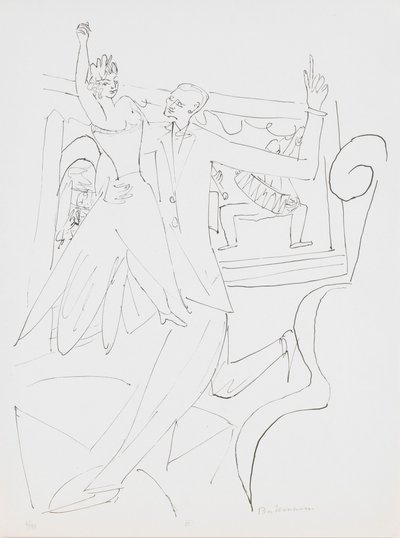 Tango, Platte 4 aus dem Portfolio „Tag und Traum“ von Max Beckmann