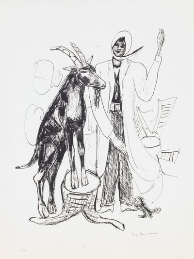 Der Hirsch, Platte 9 aus dem Portfolio „Tag und Traum“ von Max Beckmann