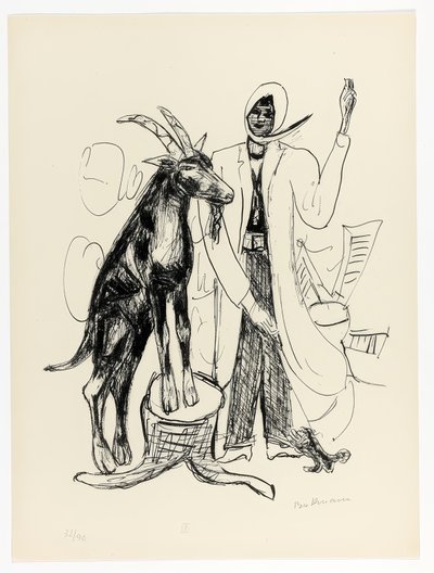 Der Hirsch, Platte neun aus Tag und Traum von Max Beckmann