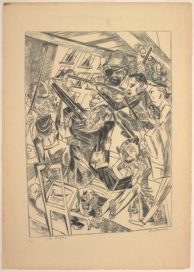 Die Letzten, Platte zehn aus Die Hölle von Max Beckmann