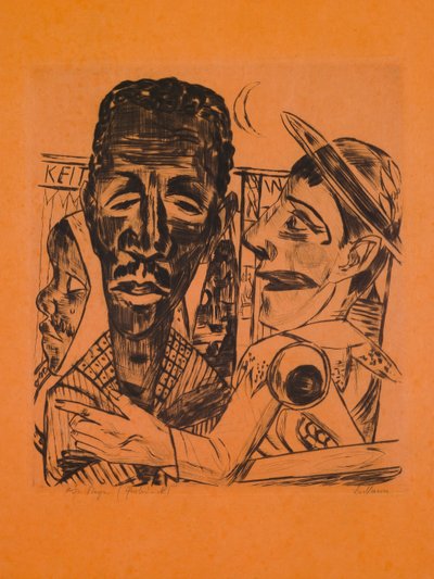 Der Neger, Platte 6 aus dem Portfolio "Jährlicher Jahrmarkt" von Max Beckmann
