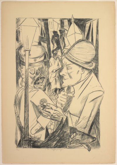 Der Heimweg, Platte zwei aus Die Hölle von Max Beckmann