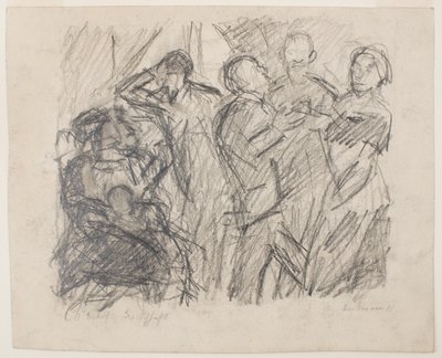 auf recto: I [Erster] Entwurf für Gesellschaftsparty von Max Beckmann