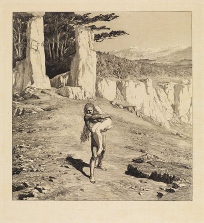 Adam (Eva und die Zukunft, Opus III, Blatt 5) von Max Klinger