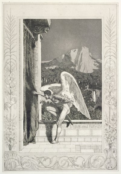 Amors Ankunft, Platte 12 aus der Serie „Cupid and Psyche: Opus V“ von Max Klinger