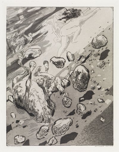 Bergsturz (Zelt, Opus XIV, 1. Teil, Nr. 20) von Max Klinger