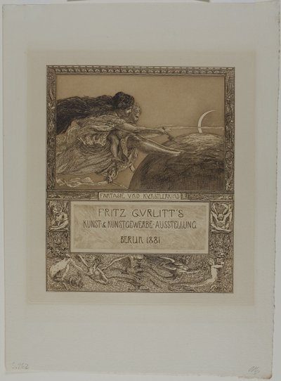 Karte für die Gurlitt-Ausstellung: Fantasie und das Kind als Künstler von Max Klinger