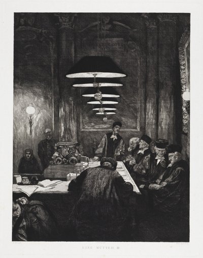 Eine Mutter III (Dramen, Opus IX, Blatt 5) von Max Klinger