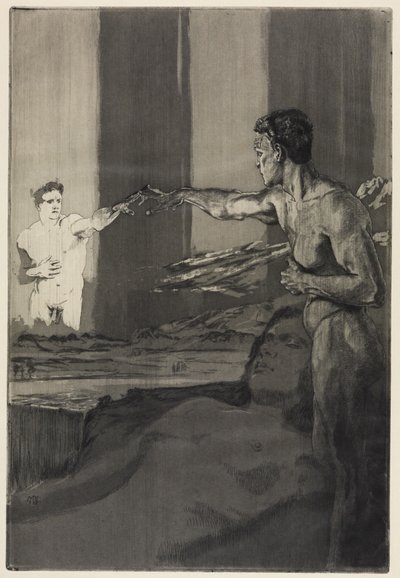 Philosoph (Vom Tode, Zweiter Theil, Opus XI, Blatt 4) von Max Klinger
