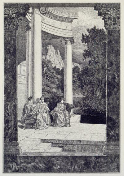 Psyche und ihre Schwestern, Blatt 18 aus der Folge „Amor und Psyche: Opus V“ von Max Klinger
