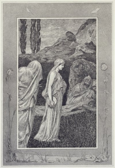 Psyche in Tartarus, Platte 39 aus der Serie „Cupid und Psyche: Opus V“ von Max Klinger