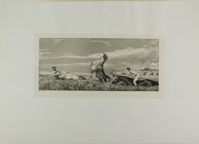 Verfolgter Zentaur, Platte drei aus Intermezzos von Max Klinger