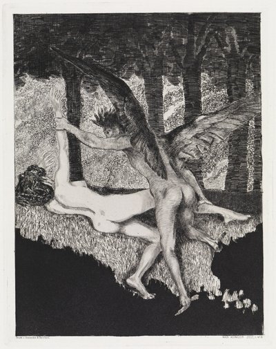 Vergewaltigung (Zelt, Opus XIV, 1. Teil, Nr. 8) von Max Klinger