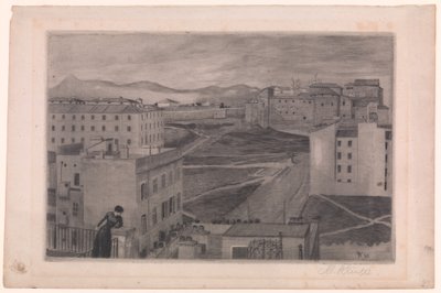Blick aus dem Atelierfenster des Künstlers, Rom von Max Klinger