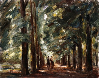 Allee in Sakrow mit zwei Reitern von Max Liebermann
