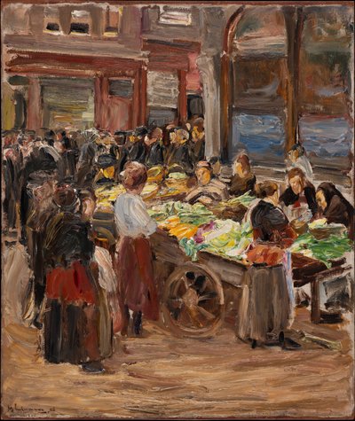Jüdische Straße in Amsterdam von Max Liebermann