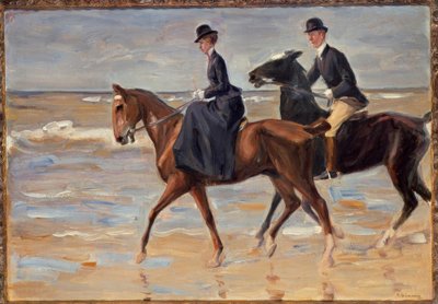 Reiter und Reiterin am Strand von Max Liebermann