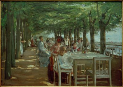 Terrasse im Restaurant Jacob in Nienstedten an der Elbe von Max Liebermann