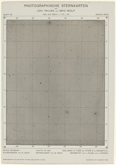 Photographische Sternkarten (17. März 1906) von Max Wolf and Joh. Palisa