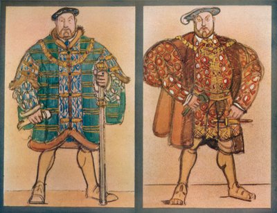 Kostümentwürfe für Heinrich VIII, Théâtre de l