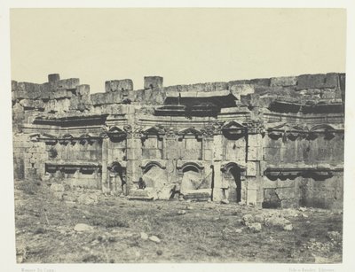 Baalbeck, Innenraum des Tempelbezirks der Sonne und des Jupiter; Syrien von Maxime Du Camp
