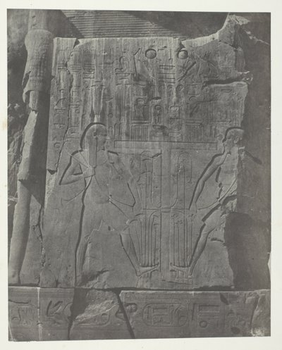Gournah, Skulpturen des Throns der Kolosse; Theben von Maxime Du Camp