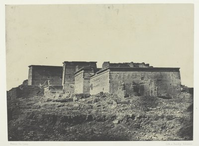 Großer Tempel der Isis in Philä, Gesamtansicht von Norden; Nubien, Platte 80 aus dem Album "Ägypten, Nubien, Palästina und Syrien" (1852) von Maxime Du Camp