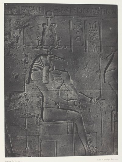 Großer Tempel der Isis in Philä, Tôth Ibiocéphale; Nubien, Platte 79 aus dem Album "Ägypten, Nubien, Palästina und Syrien" (1852) von Maxime Du Camp