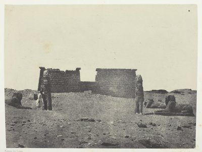 Hémi-Spéos De Séboua, Drômos; Nubien, Tafel 97 aus dem Album "Ägypten, Nubien, Palästina und Syrien" (1852) von Maxime Du Camp