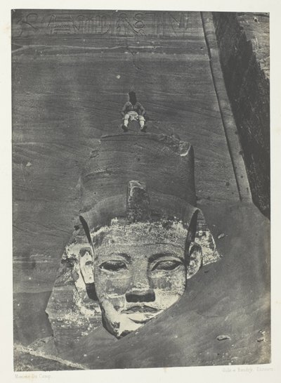 Ibsamboul, Westkoloss des Späos von Phrè; Nubien, Tafel 107 aus dem Album "Ägypten, Nubien, Palästina und Syrien" (1852) von Maxime Du Camp