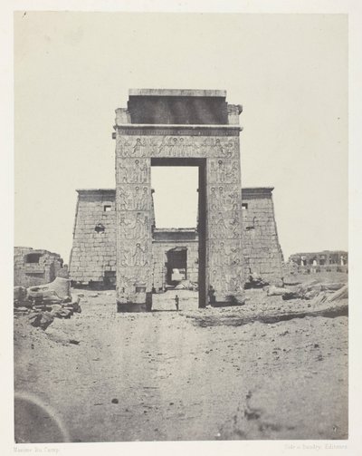 Karnak, Propylon des Tempels von Khons; Theben von Maxime Du Camp