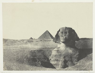 Der Sphinx von vorne gesehen, Mittelägypten von Maxime Du Camp