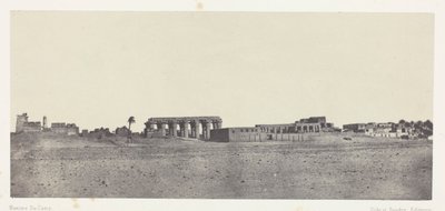 Luxor, Gesamtansicht der Ruinen; Theben von Maxime Du Camp