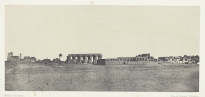 Luxor, Gesamtansicht der Ruinen; Theben von Maxime Du Camp