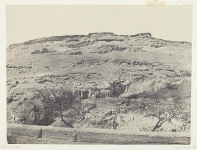 Nekropole des alten Lycopolis, Oberägypten, Tafel 12 aus dem Album "Egypte, Nubie, Palestine et Syrie" (1852) von Maxime Du Camp