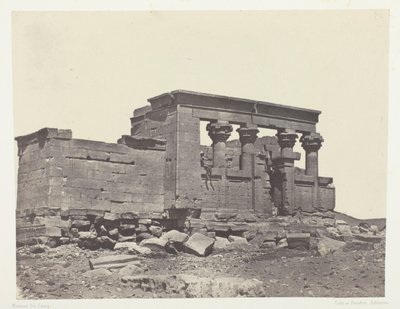 Tempel von Débôd, Parembole des Itinéraires von Antonin; Nubien, Platte 86 aus dem Album "Egypte, Nubie, Palestine et Syrie" (1852) von Maxime Du Camp