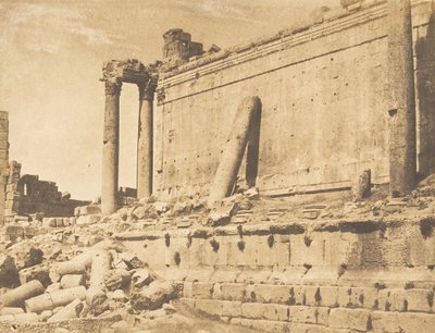 Ansicht des Tempels des Jupiter in Baalbek Heliopolis, 15. September 1850 von Maxime Du Camp