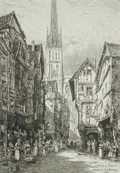 Eine Straße in Rouen von Maxime Lalanne
