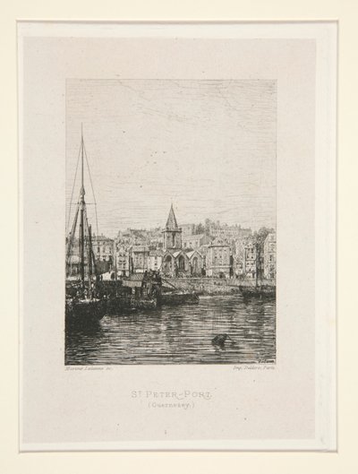 St. Peter-Port, Guernsey, pl. 1 aus der Suite Chez Victor Hugo (Victor Hugo von Maxime Lalanne