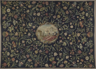 Tischdecke mit der Personifikation von Flora und einem Blumenmuster von Maximiliaan van der Gucht (possibly)
