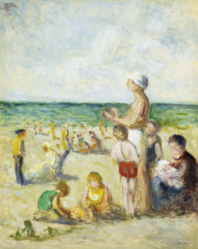 Am Strand in der Normandie, ca. 1930 von Maximilien Luce