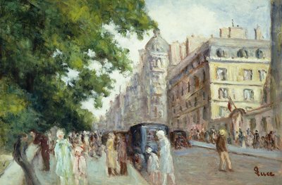 Straßenszene in Paris von Maximilien Luce