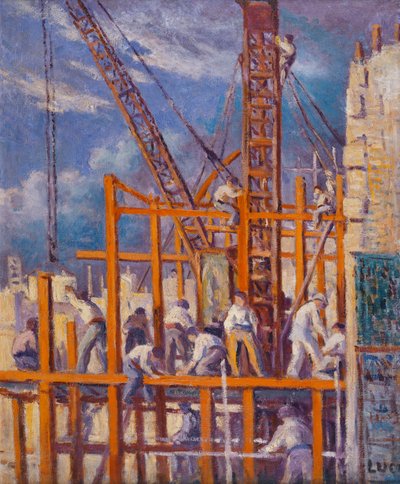Die Baustellen von Paris, Boulevard de la Madeleine von Maximilien Luce